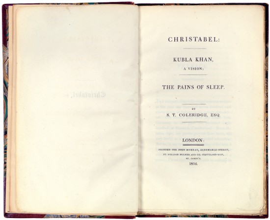Christabel: Kubla Khan, A Vision; The...
