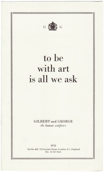 to be with art is all...