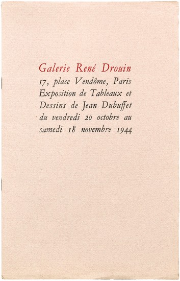 Galerie René Drouin. 17, place Vendôme,...