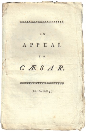 An Appeal to Caesar, On the...