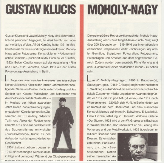 Moholy-Nagy & Gustav Klucis