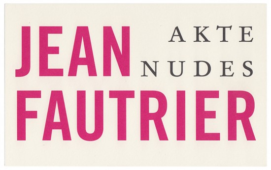 Jean Fautrier Akte, Nudes