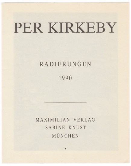 Per Kirkeby Radierungen 1990