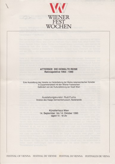 Attersee Die Gemalte Reise Retrospektive 1963-1990