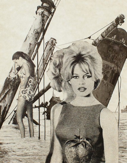 Brigitte Bardot. (Original Collage)