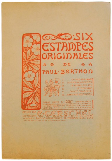 Six Estampes Originales de Paul Berthon...