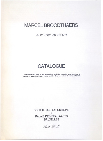 Catalogue - Catalogus