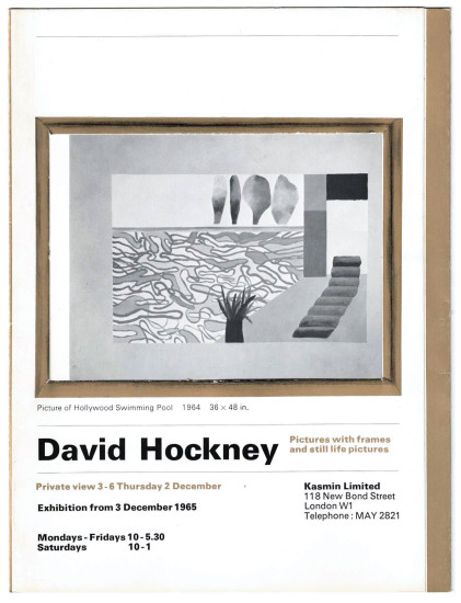 David Hockney. Pictures with frames and...
