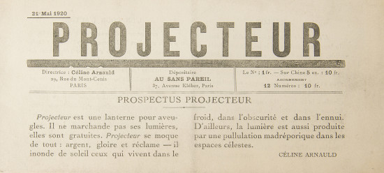 Projecteur. Directrice Céline Arnauld. (All published)