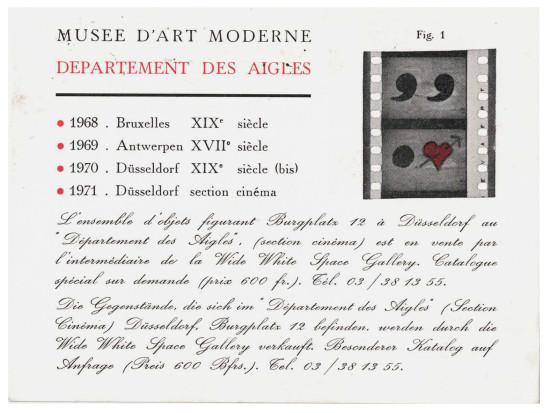 Marcel Broodthaers. Musée d'Art Moderne, Department...