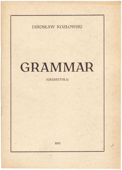 Grammar. (Gramatyka)