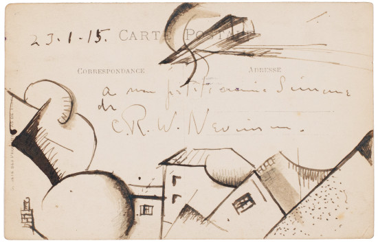 Original Futurist Drawing Executed on the...