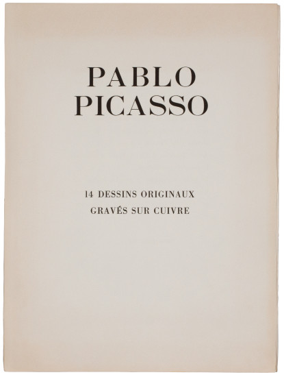 Pablo Picasso. 14 Dessins Originaux Gravés...