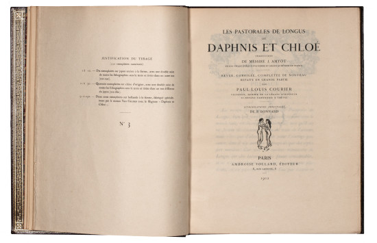 Les Pastorales de Longus ou Daphnis...