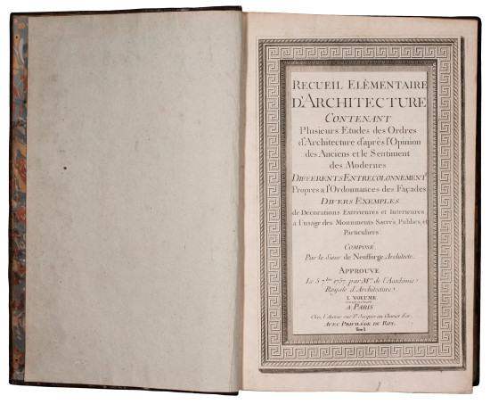 Recueil Elementaire d'Architecture. Contenant plusieurs Etudes...